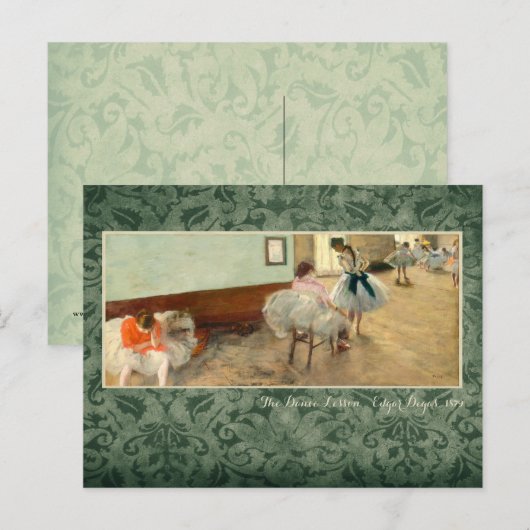 Degas "The Dance Lesson" Briefkaart (Voorkant / Achterkant)