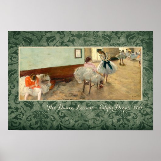 Degas "The Dance Lesson" Poster (Voorkant)