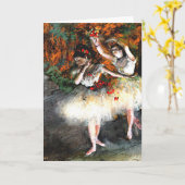 Degas - Twee dansers die het werkgebied ingaan Kaart (Gele Bloem)