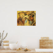 Degas - twee jurken en een paard van 1902 poster (Keuken)