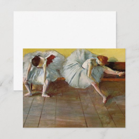 Degas Two Ballet Dancers Invitations Kaart (Voorkant / Achterkant)