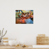 Degas - Vier Ballerinas op fase 1890 Poster (Keuken)