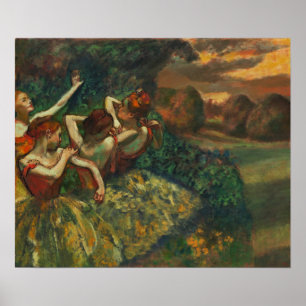 Degas - Vier dansers Poster