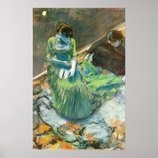 Degas - Voor het curtain call 1892 Poster (Voorkant)