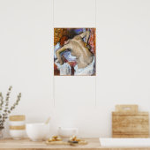 Degas - Vrouw die haar rug sponsze Poster (Keuken)