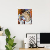 Degas - Vrouw die haar rug sponsze Poster (Thuiskantoor)