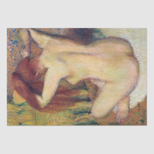 Degas - Vrouw kammen haar haar Decoupage Tissuepapier (Voorkant)