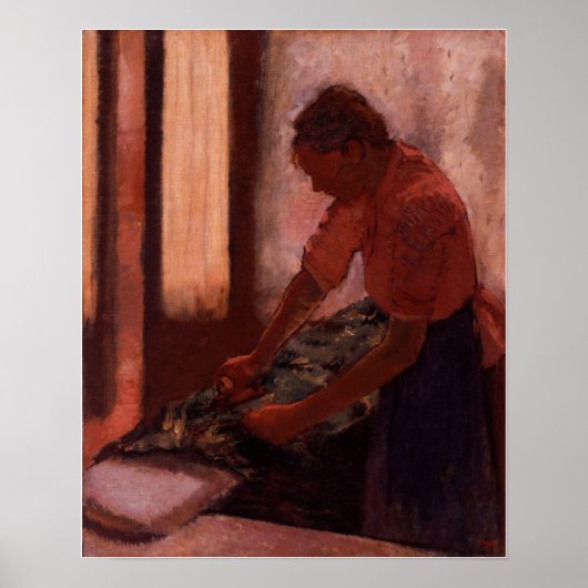 Degas - Vrouw Strijkt Poster (Voorkant)