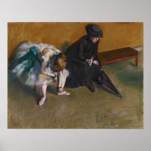 Degas - Wachtend Poster (Voorkant)