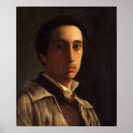 Degas - Zelfportret 1856 Poster (Voorkant)