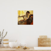 Degas - Zittende vrouw trekt haar handschoen aan 1 Poster (Keuken)