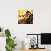 Degas - Zittende vrouw trekt haar handschoen aan 1 Poster (Thuiskantoor)