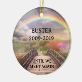 Degenbrug Huisdier Herdenkingsmonument Verlies Op  Keramisch Ornament (Links)