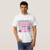 Degene die Breast Cancer zei T-shirt (Voorkant volledig)