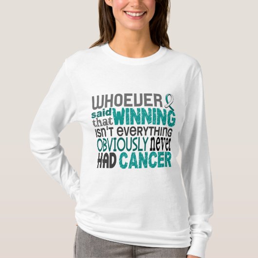 Degene die Cervical Cancer zei T-shirt (Voorkant)