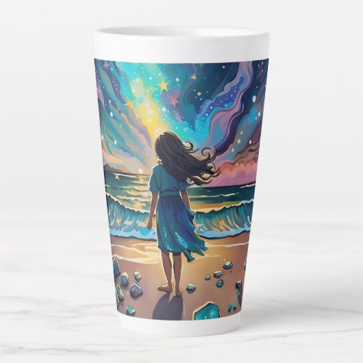 Degene die de sterren wil plukken. latte mok (Voorkant)