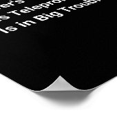 Degene die deze teleprompter bedient, heeft grote poster (Hoek)
