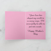 Degene die het meest van me houdt  feestdagen kaart (Binnen)