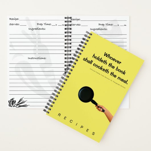 Degene die het receptenboek van het boek heeft (Binnen)