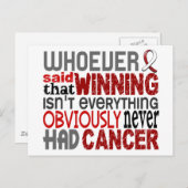 Degene die hoofd en nekkanker heeft verteld briefkaart (Voorkant / Achterkant)