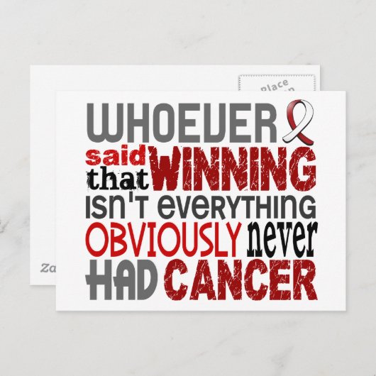 Degene die hoofd en nekkanker heeft verteld briefkaart (Voorkant / Achterkant)