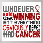 Degene die hoofd en nekkanker heeft verteld poster (Voorkant)