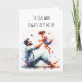 Degene die me altijd vrolijke Vaderdag optilt Kaart (Voorkant)