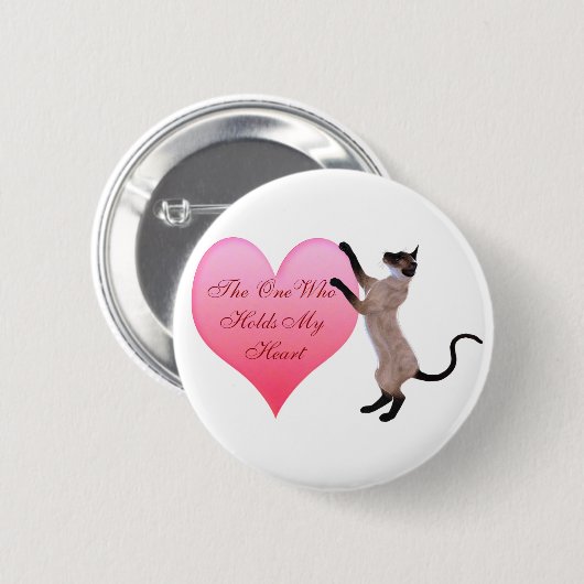 Degene die mijn hart Button vasthoudt (Voorkant /achterkant)