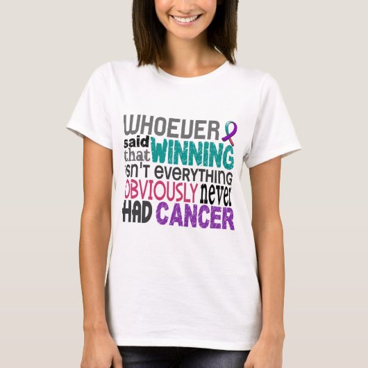 Degene die Thyroid Cancer zei T-shirt (Voorkant)