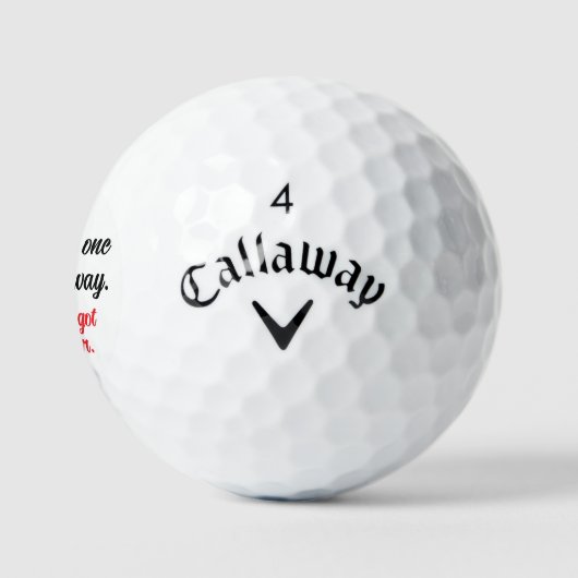 Degene die weg kwam aangepaste golfballen (Logo)
