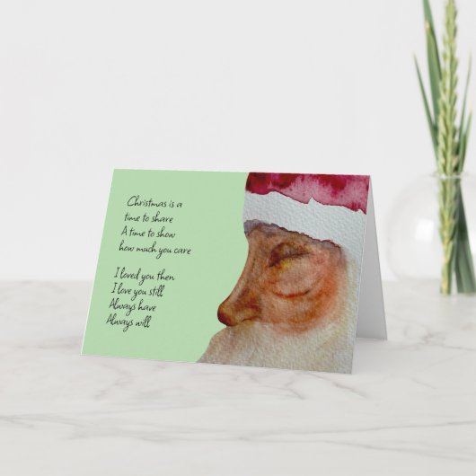 Degene waar ik van hou met kerst feestdagen kaart (Voorkant)