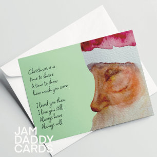 Degene waar ik van hou met kerst feestdagen kaart