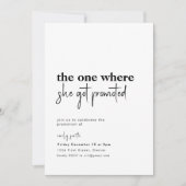 Degene waar ze promoveerde kaart (Voorkant)