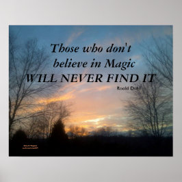 DEGENEN DIE DAHL NIET GELOVEN POSTER