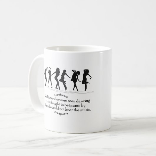 Degenen die dansend werden gezien, werden geacht k koffiemok (Voorkant links)