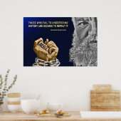 Degenen die de doofgeschiedenis vergeten, zijn ged poster (Keuken)