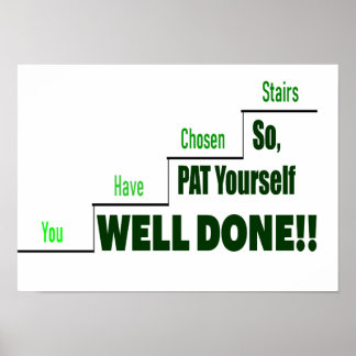 Degenen die "de trap nemen" poster