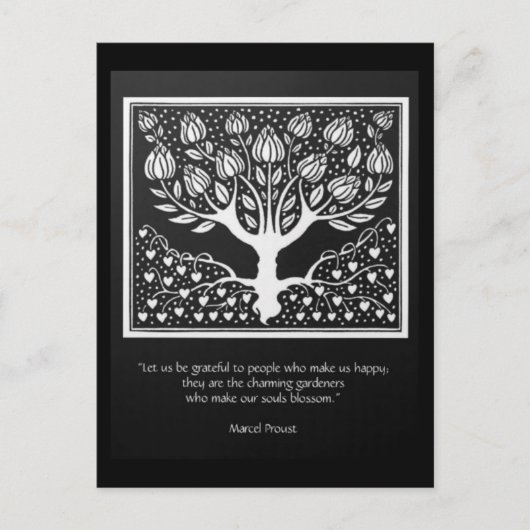 Degenen die de ziel laten bloeien briefkaart (Voorkant)