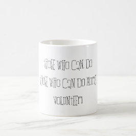 Degenen die meer kunnen doen, Vrijwillige Typograf Koffiemok