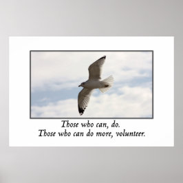 Degenen die meer vrijwilligerswerk kunnen doen poster