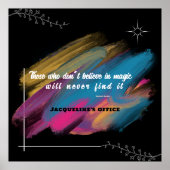 Degenen die niet geloven in Magic - editable text  Poster (Voorkant)