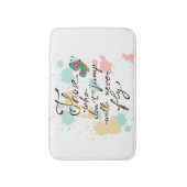 Degenen die niet springen zullen nooit vliegen badmat (Voorkant Verticaal)