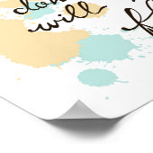 Degenen die niet springen zullen nooit vliegen poster (Hoek)