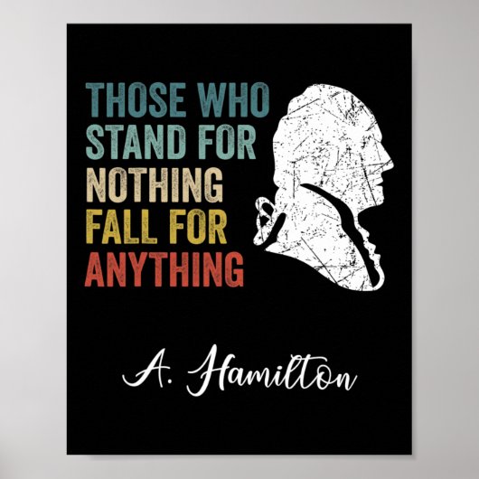 Degenen die niets staan Herfsten iets Hamilton Poster (Voorkant)
