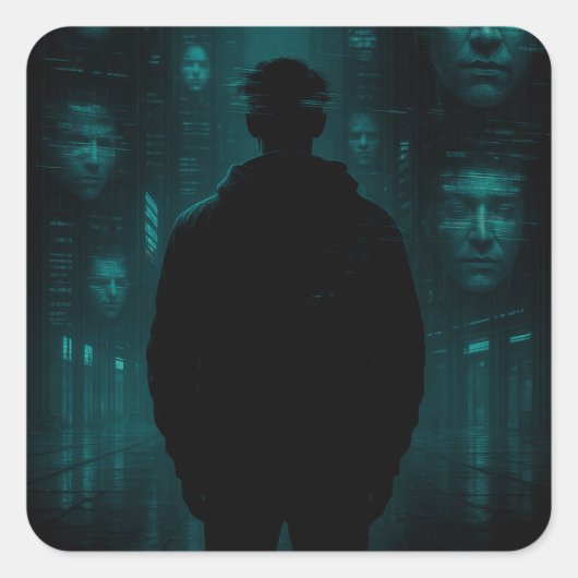 Degenen die nu naar je kijken vierkante sticker (Voorkant)