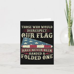 Degenen die onze vlag niet respecteren, zijn nooit kaart
