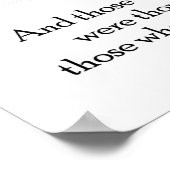 Degenen die werden gezien dansen -Muziek citaat Poster (Hoek)