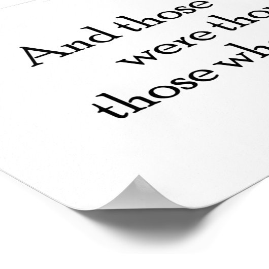 Degenen die werden gezien dansen -Muziek citaat Poster (Hoek)