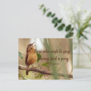 Degenen Die Willen Zingen Vinden Een Vogel Die Zin Briefkaart