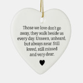 Degenen van wie we houden gaan niet weg Ornament,  Keramisch Ornament (Rechts)
